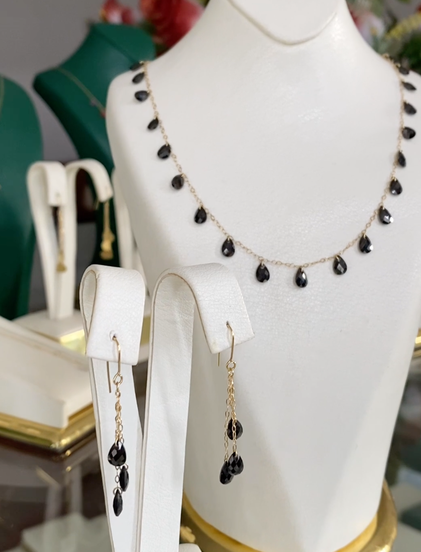 Ensemble en Or 18k - Collier et Boucles D'oreilles