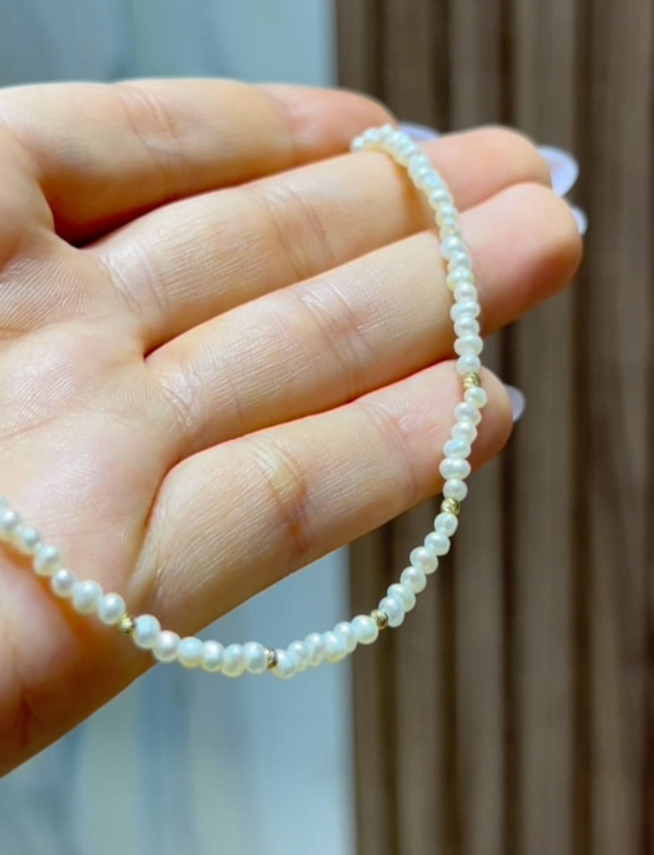 Collier Johar Naturelle avec Boules en Or 18k