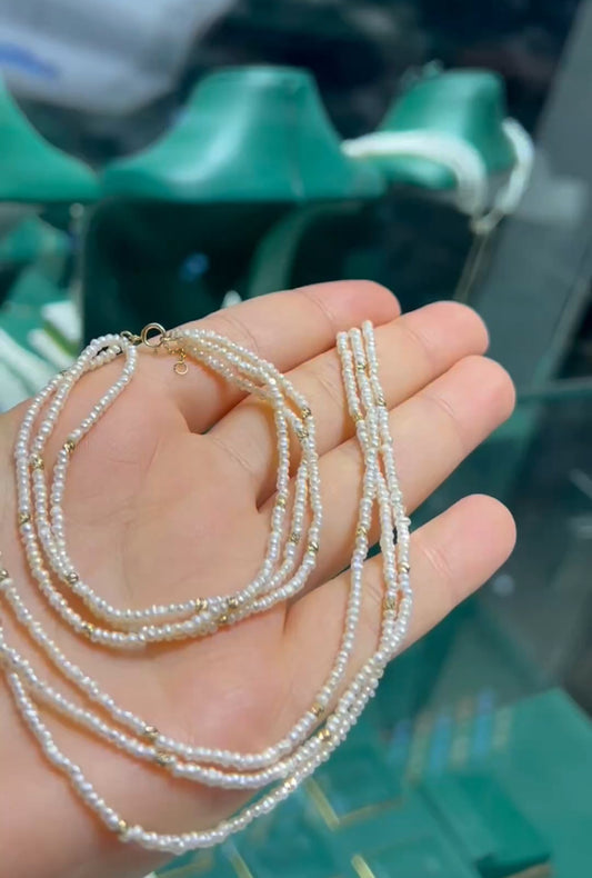 Ensemble johr avec des boules en Or 18 carats