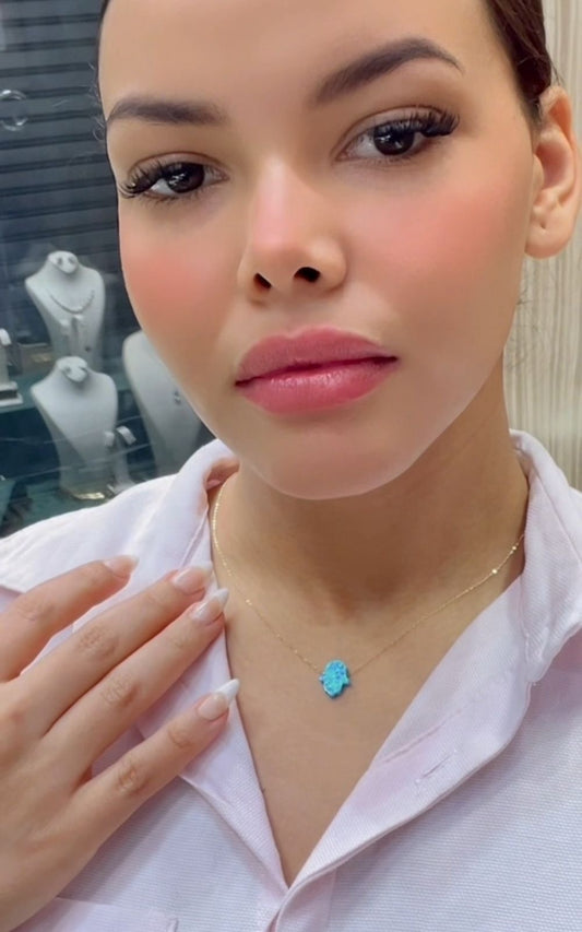 Collier Opal en Or 18 carats