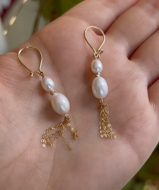 Boucles D'oreilles ILAR en OR 18k , Pierres Johar Naturelles