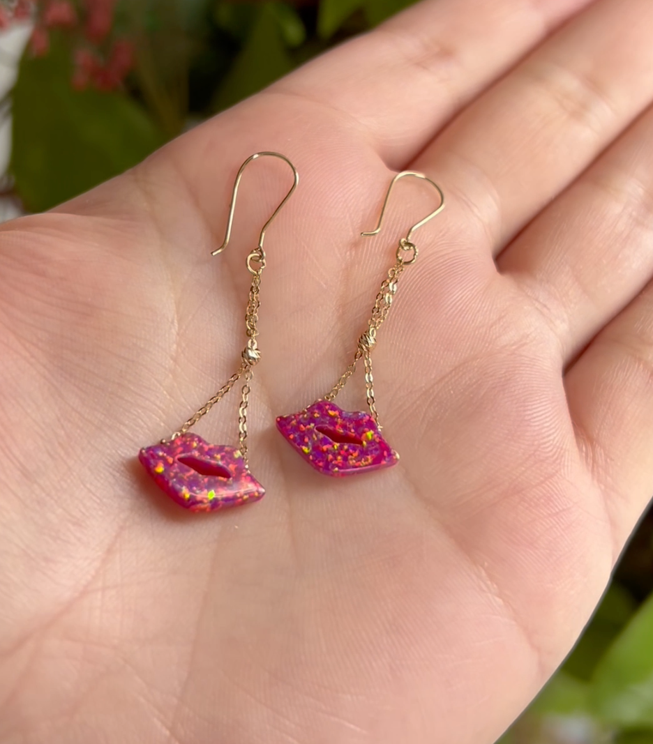 Boucles D'oreilles en Or 18k - Bisous D'Or