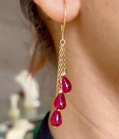 Boucles D'oreiles LUNARA en Or 18k - Pierres Naturelles