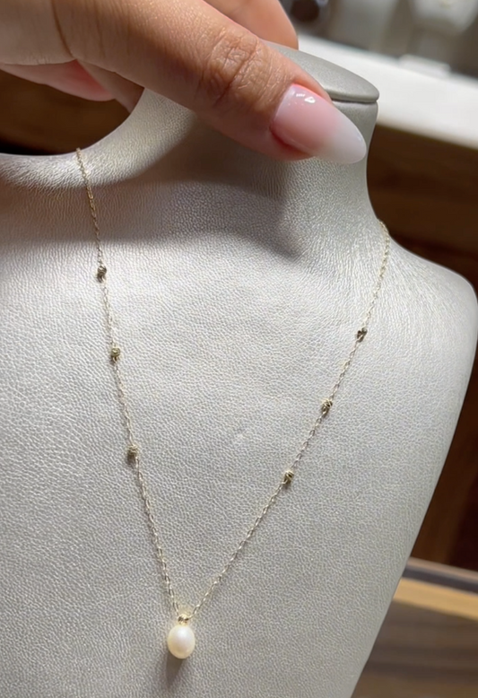 Collier en Or 18k Avec Pierre Johar Naturelle