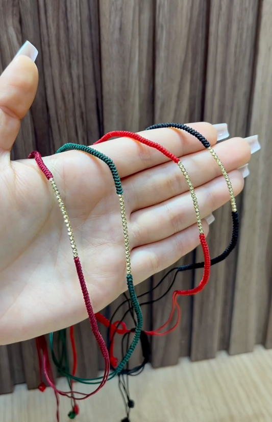 Collier Cordon 20 boules en Or 18k - Toutes les couleurs sont disponible !