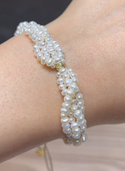 Bracelet Cordon Johar Avec boules en Or 18k