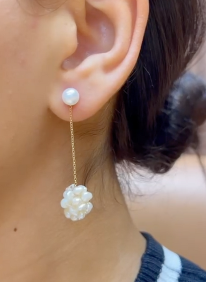 Boucles D'oreilles ALMA  en OR 18k , Pierres Johar Naturelles