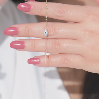 Gourmette EVILE EYE en Or 18k