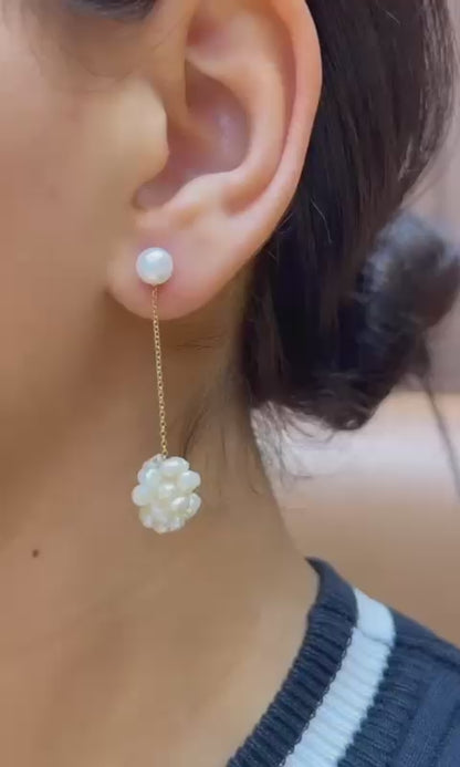 Boucles D'oreilles ALMA  en OR 18k , Pierres Johar Naturelles