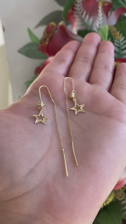 Boucles D'oreilles en Or 18 - "Étoile D'or"