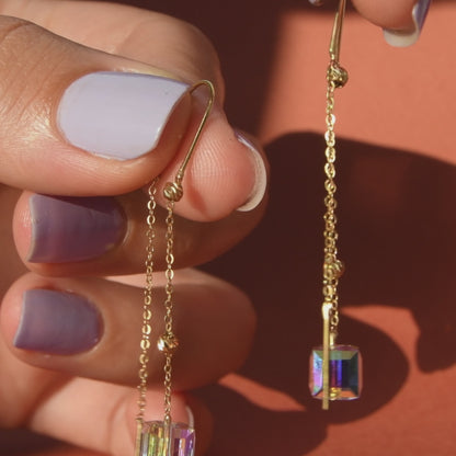Boucles Cristallisé En Or 18k