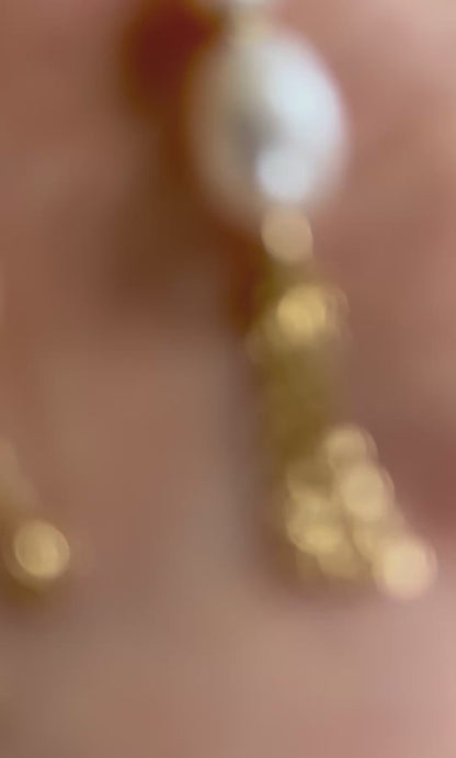 Boucles D'oreilles ILAR en OR 18k , Pierres Johar Naturelles
