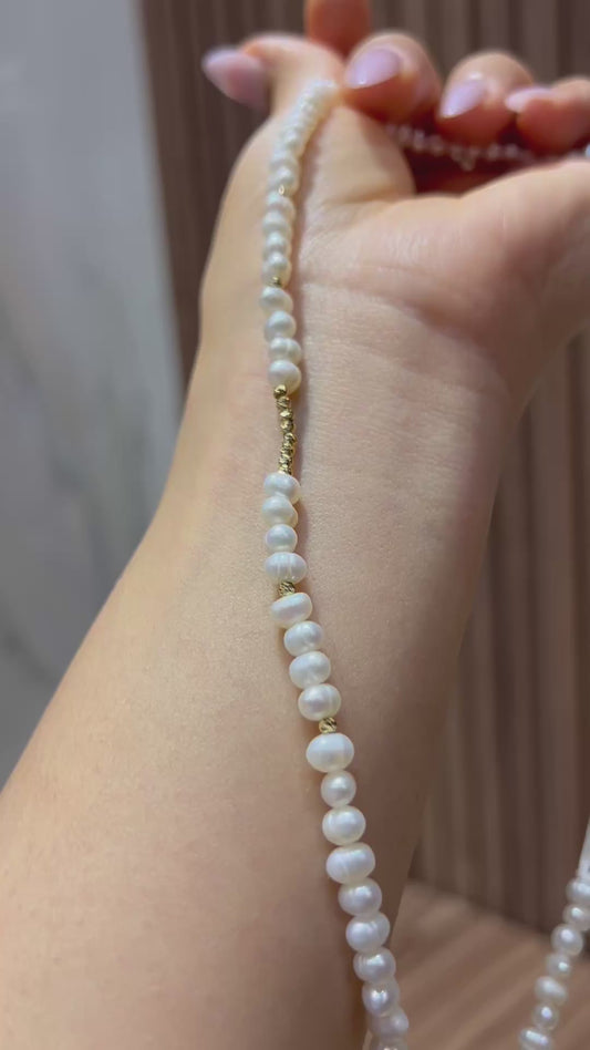 Collier Johar Naturelle  avec Boules en Or 18k