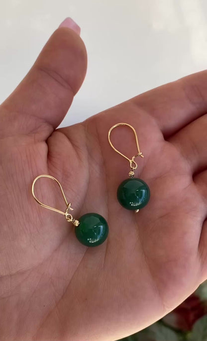 Boucles D'oreilles VALORA en Or 18k Avec Pierre  Émeraude