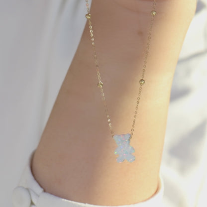 ✨ Collier en Or 18k " 💖 Mon Petit Ours 🐻 '' ✨
