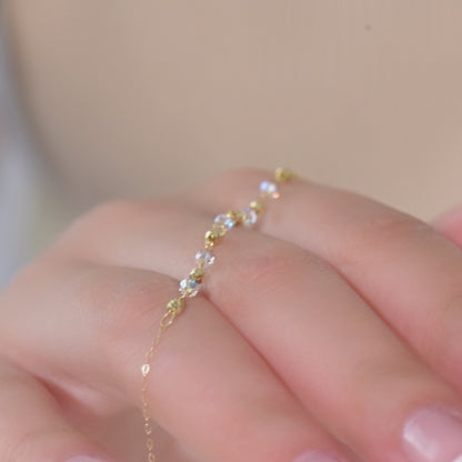 Gourmette Crysto en Or 18k
