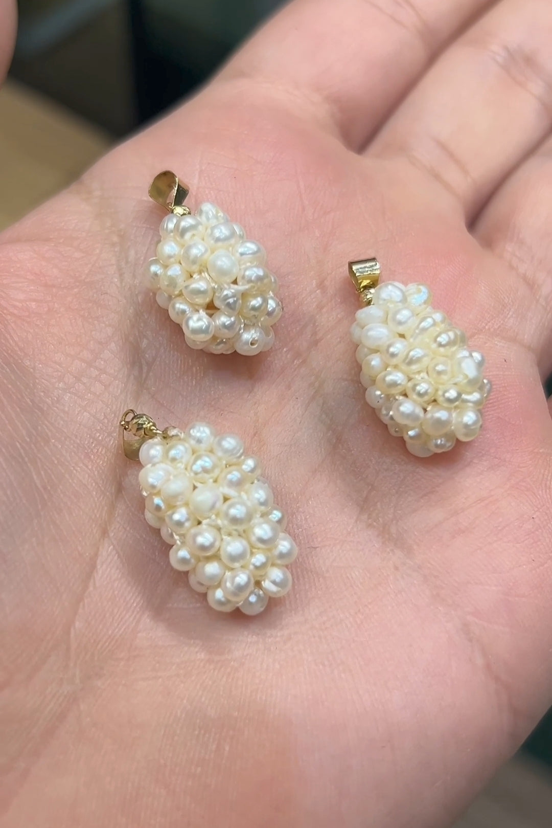 Pendentif jouhar naturelle en or 18k